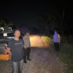 Polsek Gunung Agung Patroli Dini Hari di Jalan Poros Tiyuh Jaya Murni