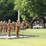 Hari Pertama Kerja, Wabup Lambar Pimpin Apel Mingguan